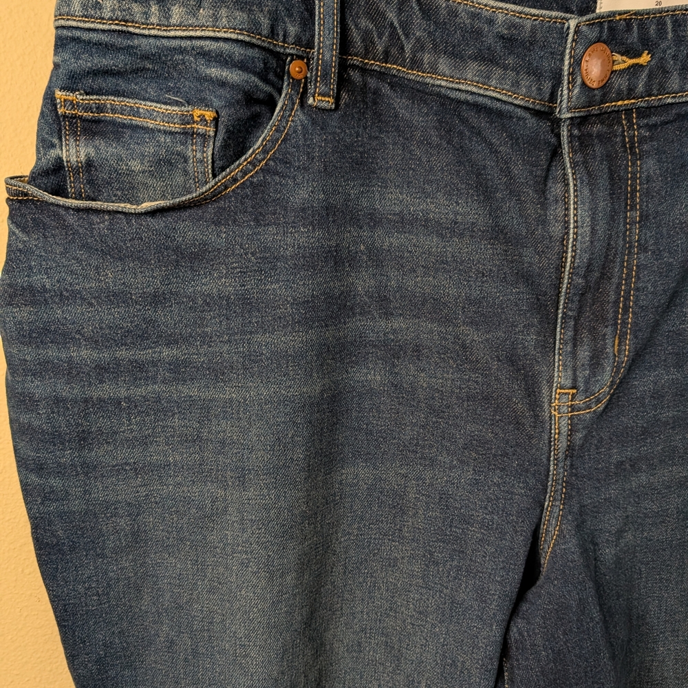 Lane Bryant Womens Mid-Rise Boyfriend Jeans Size 20 Dark Wash Denim - Picture 4 of 6